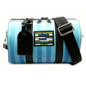 Louis Vuitton City Keepall Shoulder Bag Damier Stripe Blue